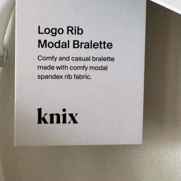 Knix White Ribbed Modal Bralette - Picture 5 of 8